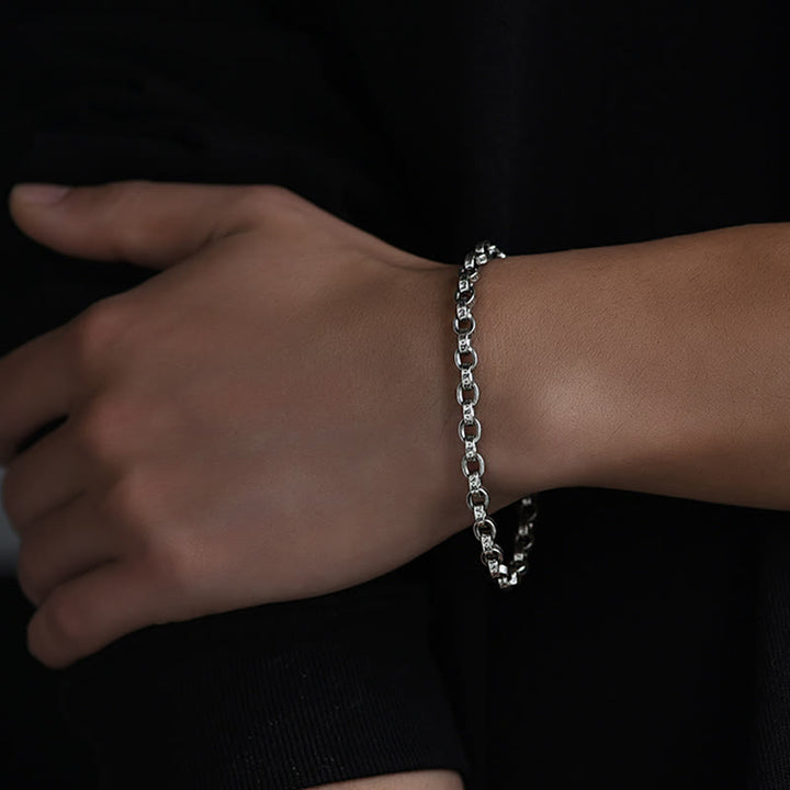 Buddha Stones 925 Srebro Sterlingowe Om Mani Padme Hum Rzeźbiony Projekt Kreatywność Metal Bransoletka - image 9