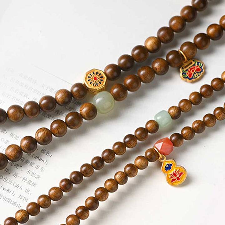 Bransoletka ochronna z palisandru tybetańskiego z Buddha Stones Mala