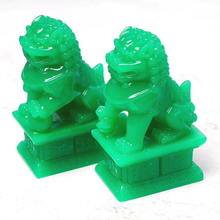 Bogactwo Dobrobyt Para Fu Foo Dogs Strażnicy Lwa Statuetki Dekoracja Domu - image 2