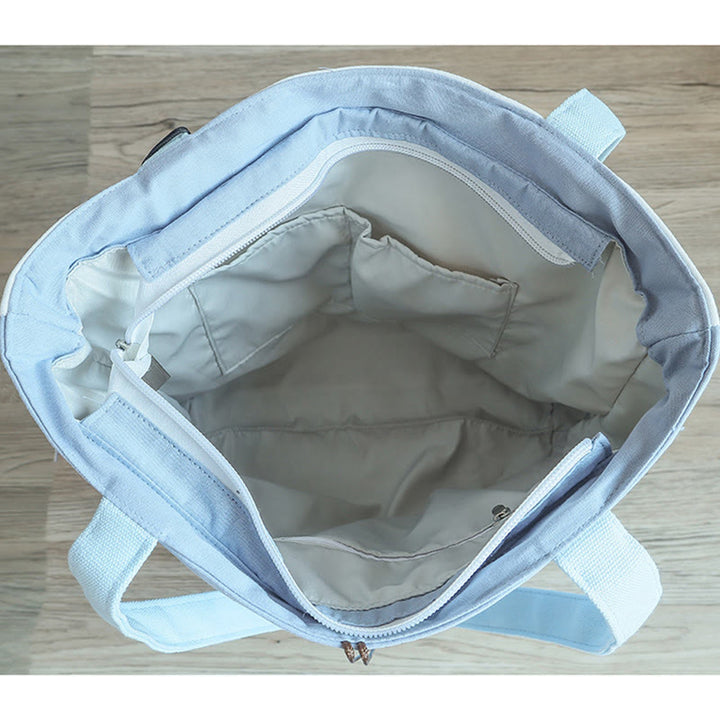 Kwiat gruszy śliwka brzoskwiniowy kwiat bambus haft płótno duża pojemność torba na ramię torba typu tote - image 7