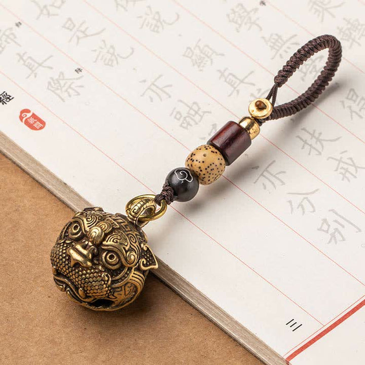Buddha Stones PiXiu Wealth Miedziany Brelok do Kluczy
