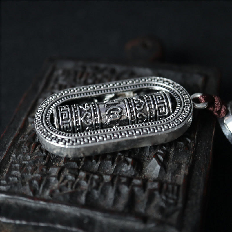 Buddha Stones Tybet Om Mani Padme Hum Koło Modlitewne Pokój Obrotowa Dekoracja Wisząca Samochodu