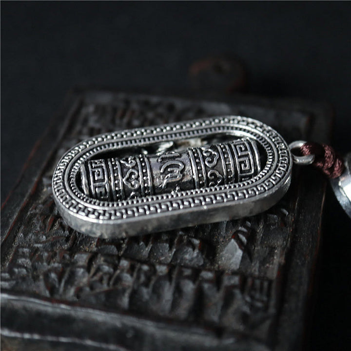 Buddha Stones Tybet Om Mani Padme Hum Koło Modlitewne Pokój Obrotowa Dekoracja Wisząca Samochodu