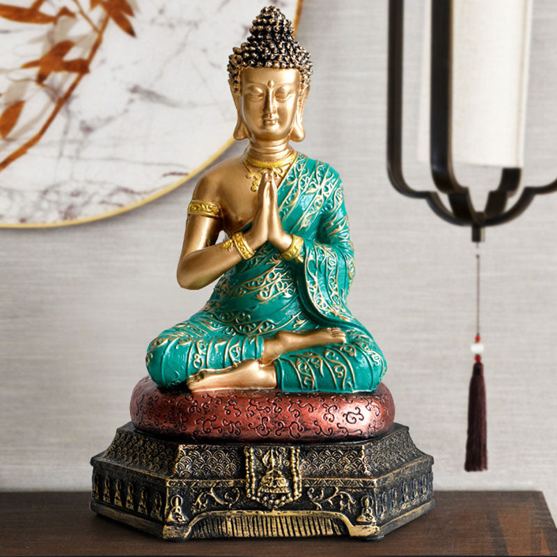Buddha Stones, żywiczna statua Buddy Współczucia, dekoracja - image 1