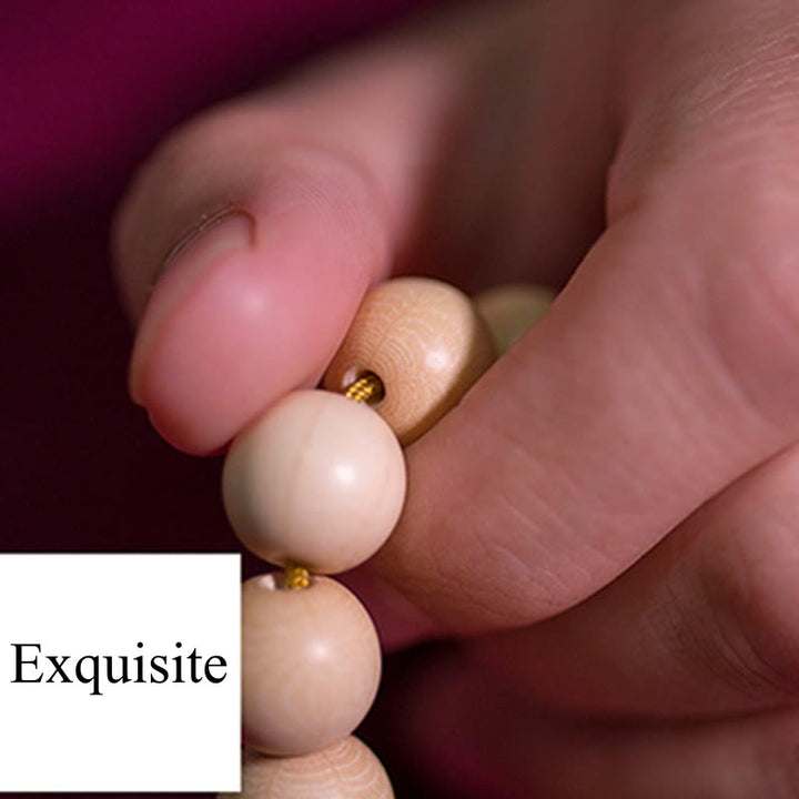 Buddha Stones Naturalne Abelia Biflora Drewno Błogosławieństwo Nadgarstek Mala