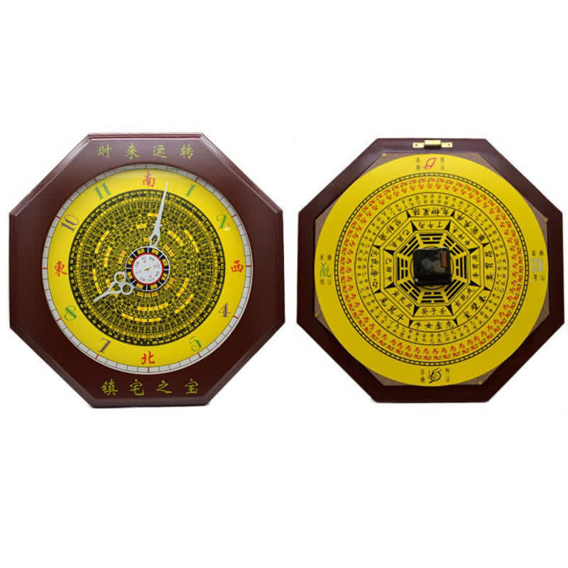Feng Shui Bagua Mapa Równowagi Energii Mapa Ścienna Zegar