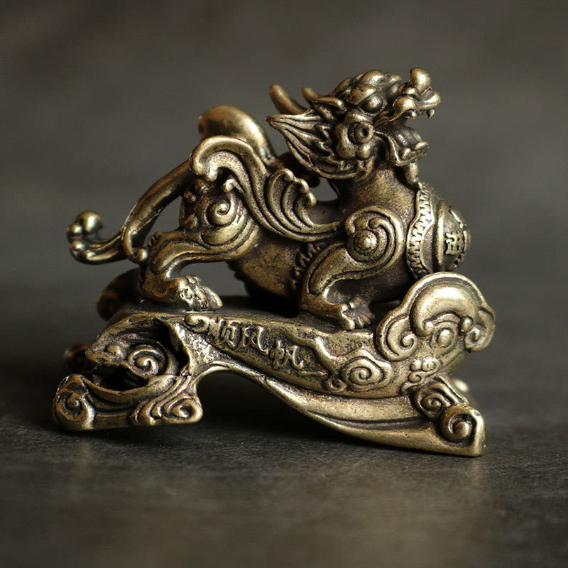 Buddha Stones Ręcznie Robione FengShui PiXiu Miedź Bogactwo Szczęście Dekoracja