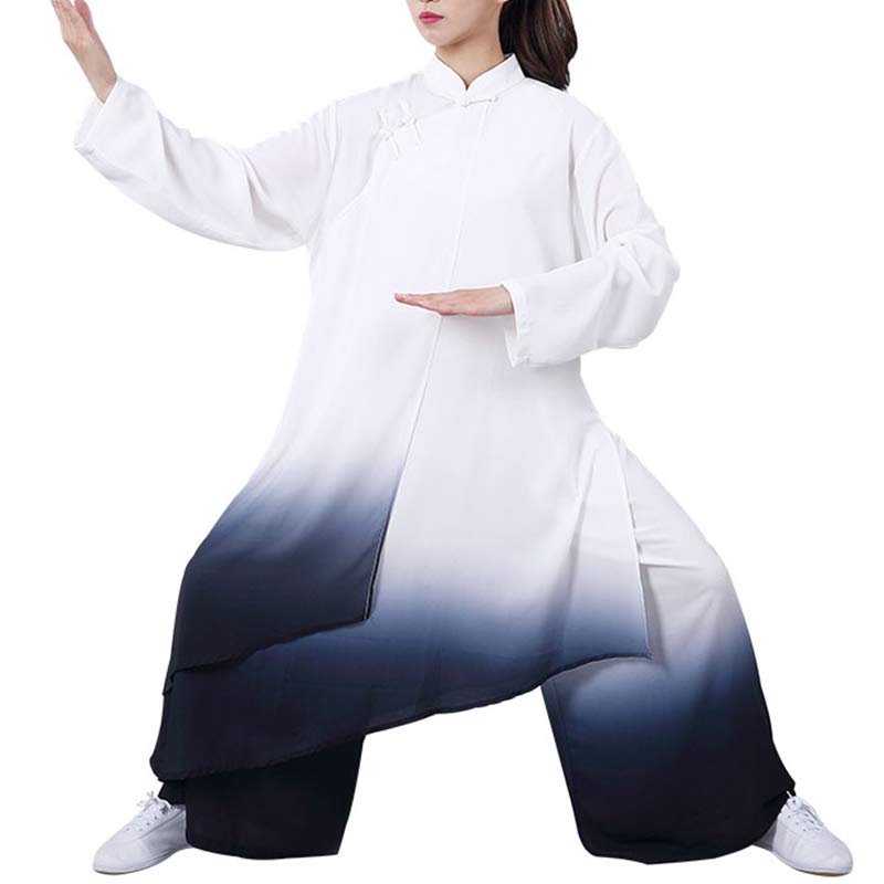Buddha Stones Gradient Malowanie Medytacja Modlitwa Duchowy Zen Tai Chi Qigong Praktyka Unisex Zestaw Ubrań - image 10