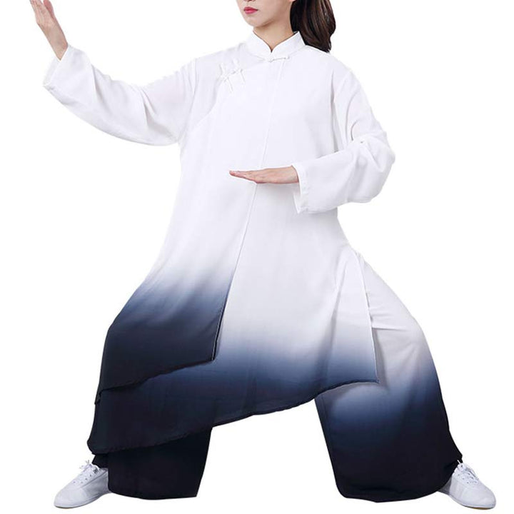 Buddha Stones Gradient Malowanie Medytacja Modlitwa Duchowy Zen Tai Chi Qigong Praktyka Unisex Zestaw Ubrań - image 10