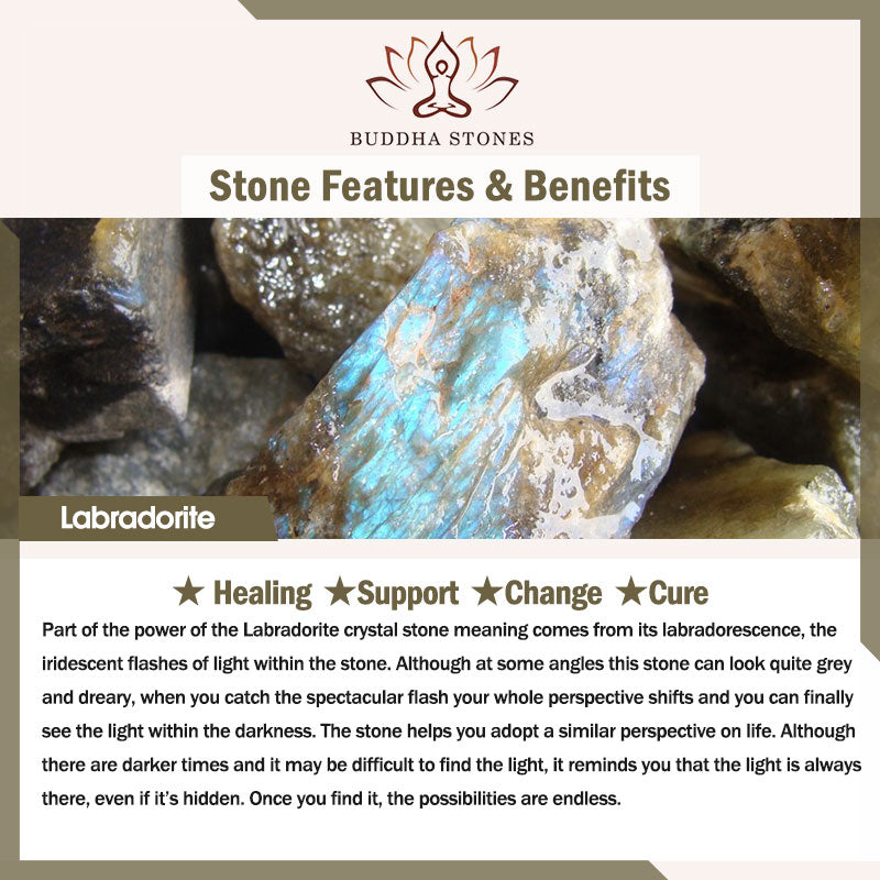 Buddha Stones Zen Cairn Labradorite Różne Kryształy Spokojny Wisiorek Naszyjnik - image 11