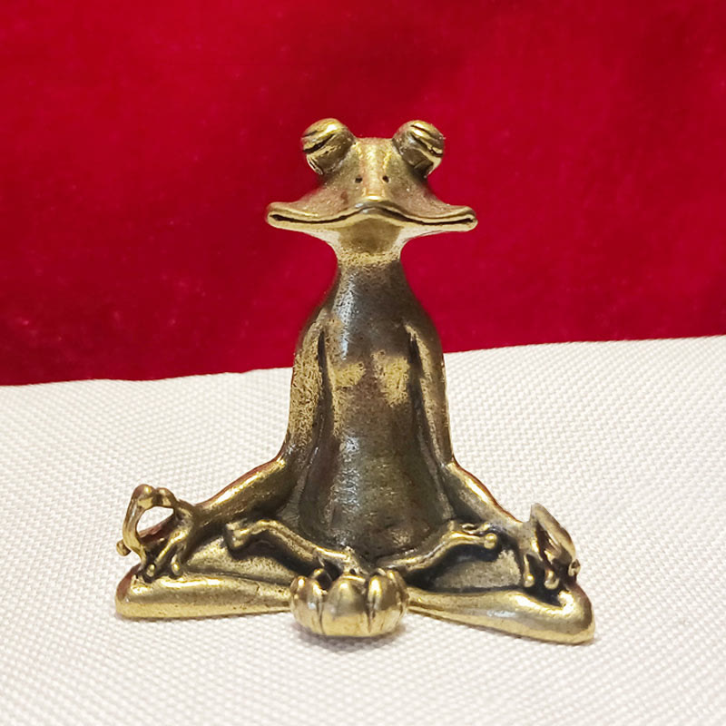 Buddha Stones Mini Mała Żaba Żółw Koi Ryba Ślimak Krab Miedź Bogactwo Dekoracja Domu