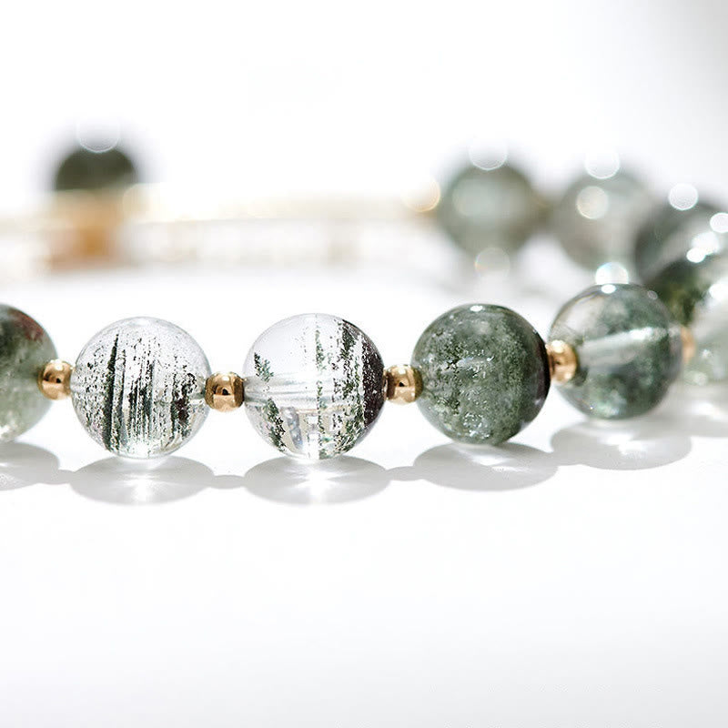 Bransoletka z zawieszkami Buddha Stones Green Phantom Crystal Confidence Charm