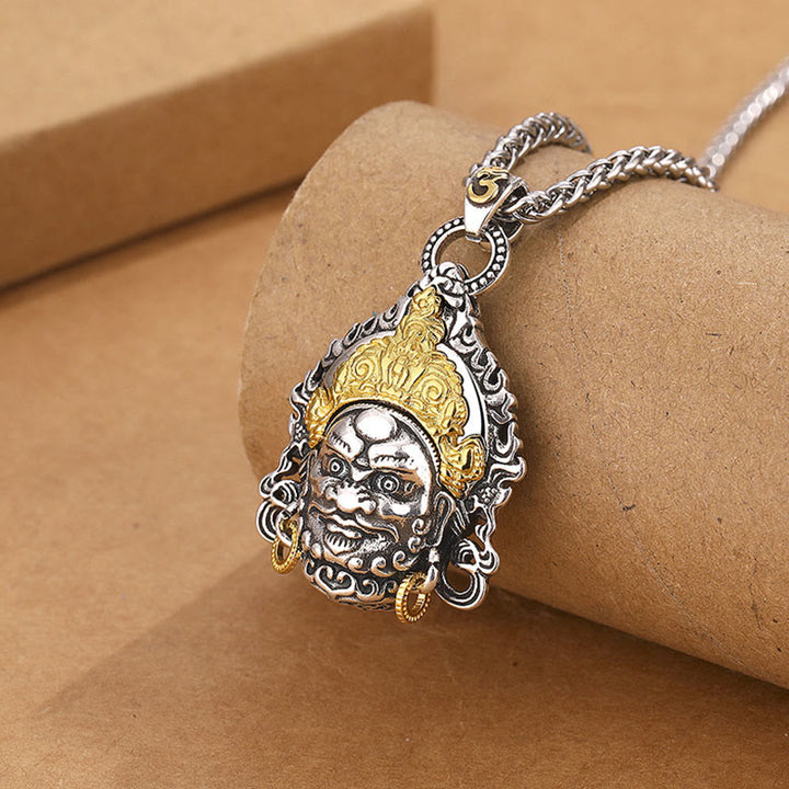 Buddha Stones Żółty Bóg Bogactwa Amulet Miedziany Naszyjnik Szczęścia Wisiorek