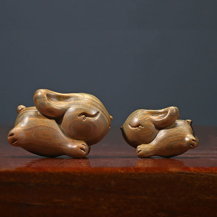 Buddha Stones Zielone Drzewo Sandałowe Małe Mini Słodkie Króliczki Króliczki Dekoracje Pokoju