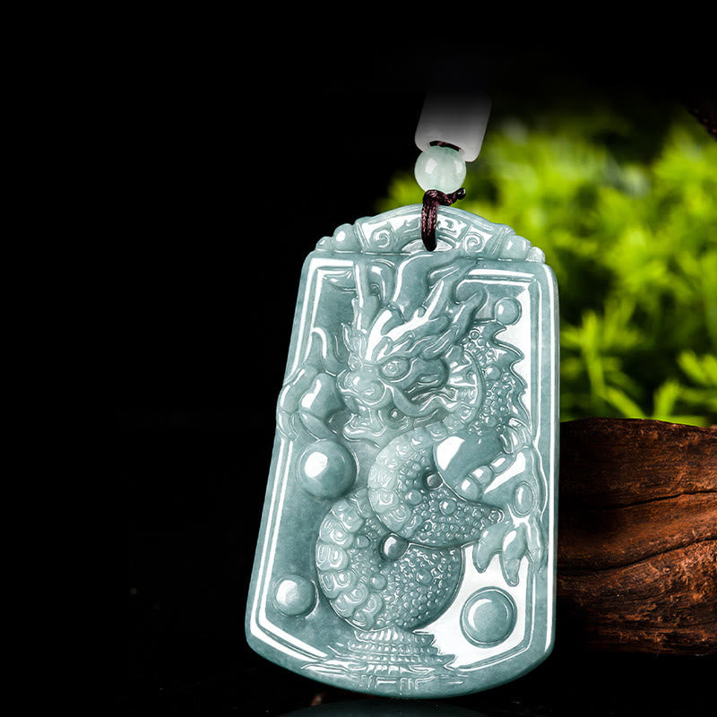 Buddha Stones Rok Smoka Chiński Zodiak Smok Podróżuje Po Świecie Naszyjnik Wisiorek Siła Jadeitu