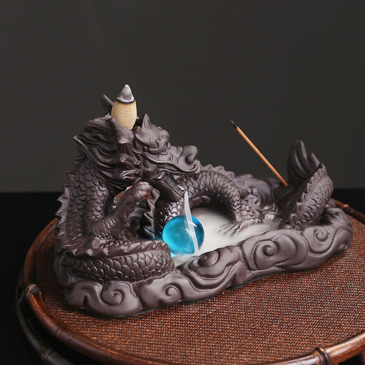 Dekoracja kadzielnicy chroniąca kwiaty Dragon Playing Ball