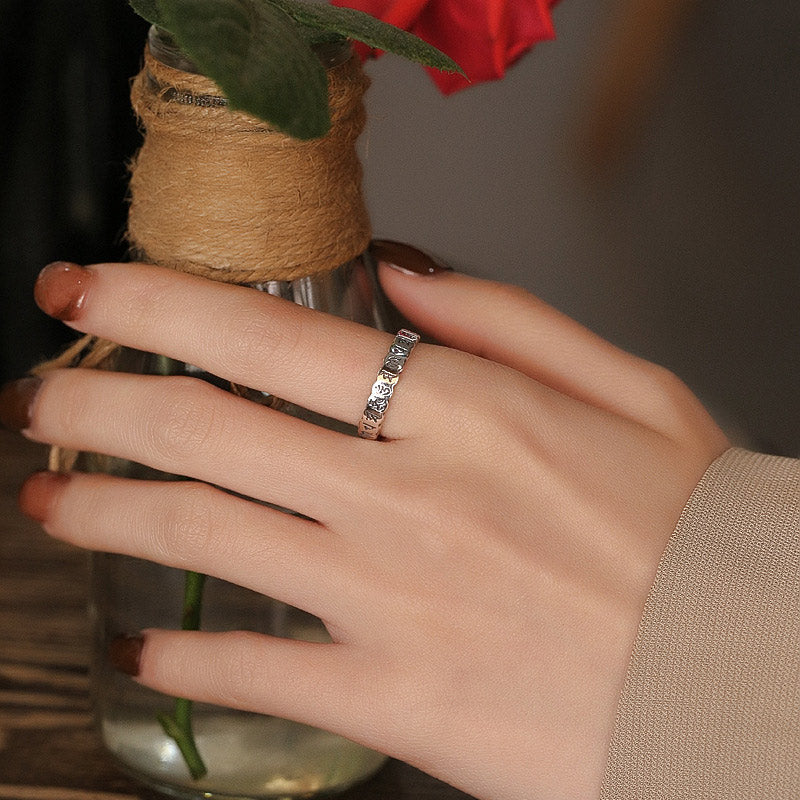 Buddha Stones 925 Srebro Sterling Sześć Prawdziwych Słów Spokojna Mądrość - image 4