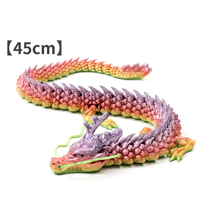 Buddha Stones Feng Shui Smok Świecący 3D Drukowany Smok Szczęście Sukces Dekoracja Domu - Tęczowy Smok 45cm - image 16