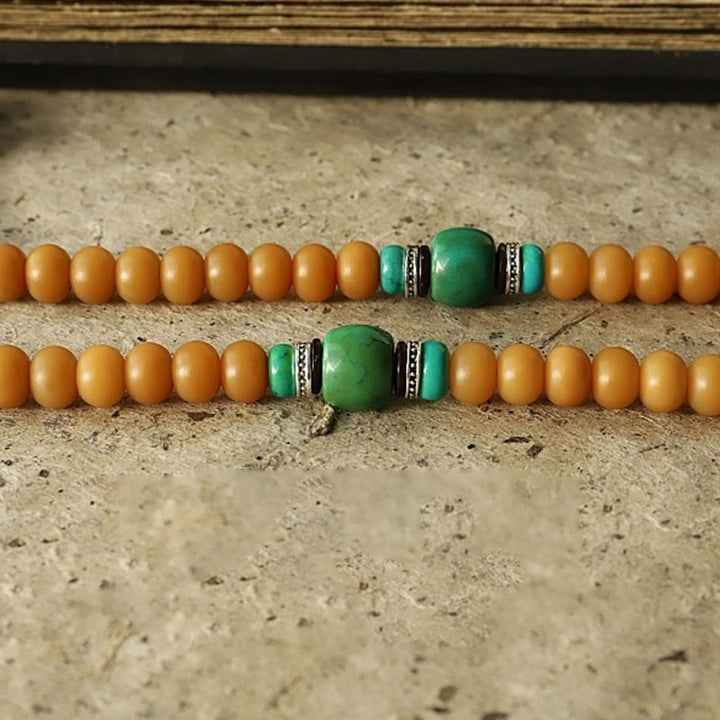 Buddha Stones Tybet 108 Mala Koraliki Bodhi Seed Bagua Vajra Bransoletka bogactwa