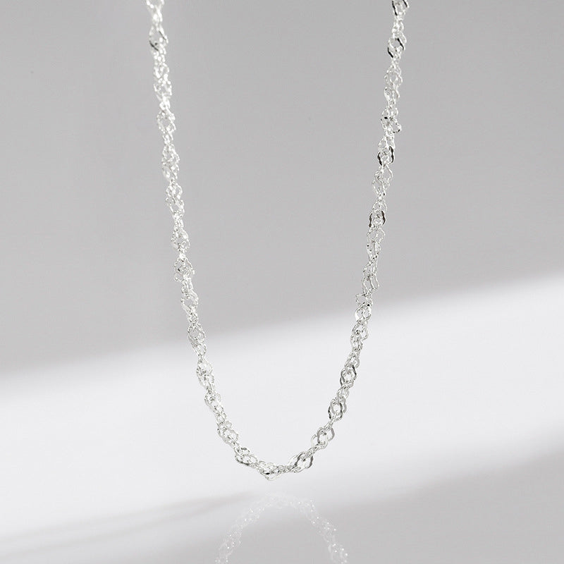 925 Srebrny naszyjnik z symbolem Hamsa Złe Oko i Szczęście - Łańcuch fal wodnych - image 26