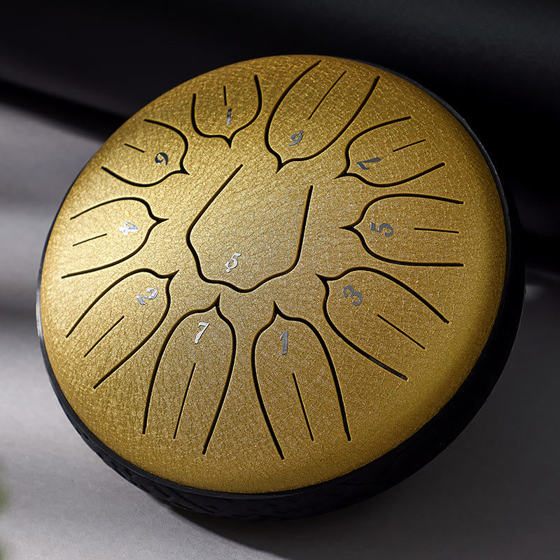 Buddha Stones językowy ze stali Dźwięk uzdrawiający Medytacja Joga Zestaw perkusyjny Lotus 11 nut 6 cali