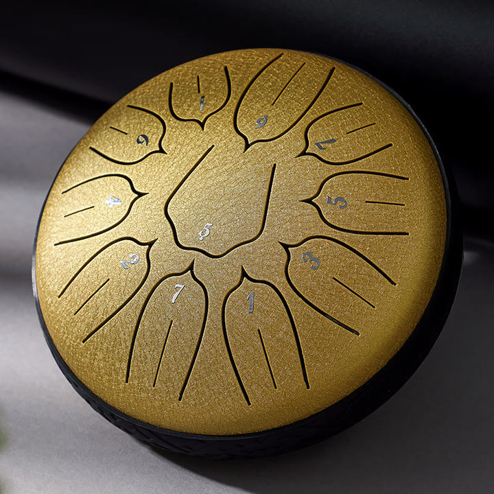 Buddha Stones językowy ze stali Dźwięk uzdrawiający Medytacja Joga Zestaw perkusyjny Lotus 11 nut 6 cali