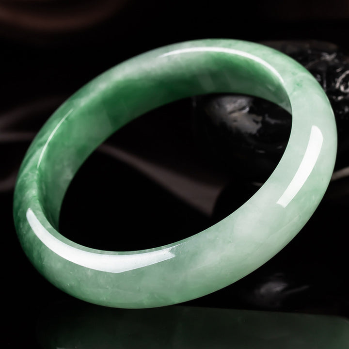 Bransoletka z naturalnego jadeitu z Buddha Stones Fortune Blessing