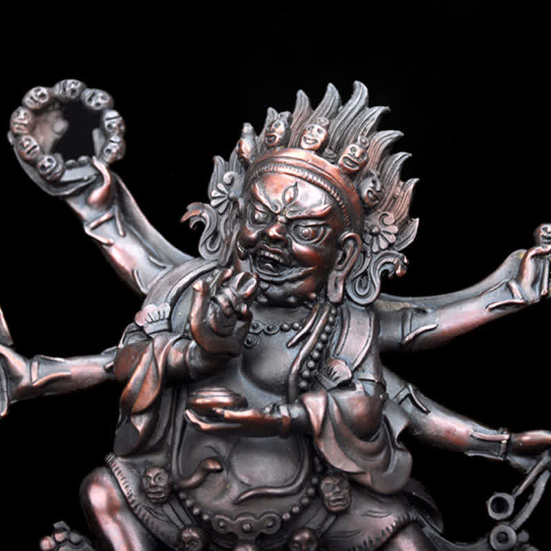 Tybetańska figurka Mahakali Bodhisattwy Współczucie Miedziana statua Dekoracja