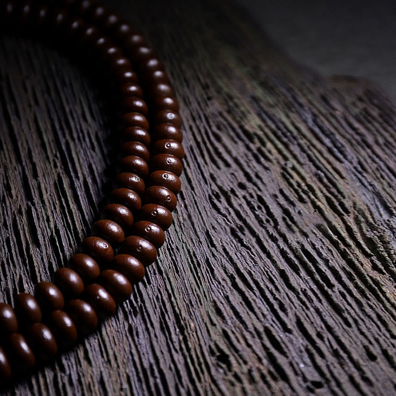 Buddha Stones Naturalne Tybet 108 Mala Koraliki Fioletowe Nasiona Bodhi Trójoki Koralik Dzi Miedziana Bransoletka Harmonii Dorje