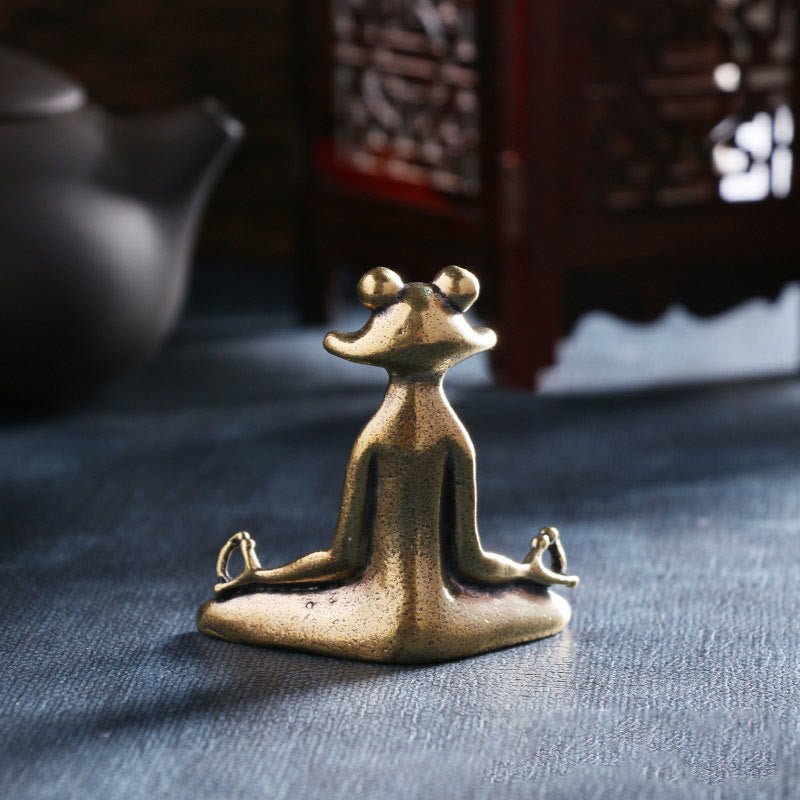 Buddha Stones Mini Mała Żaba Żółw Koi Ryba Ślimak Krab Miedź Bogactwo Dekoracja Domu