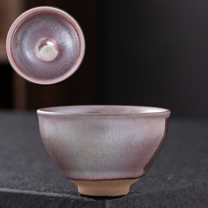 Buddha Stones Chińska różowa złota porcelana Jianzhan Filiżanka do herbaty Kung Fu Filiżanka