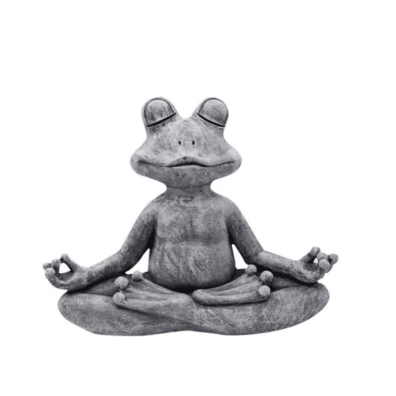 Medytujący Zen Pies Kot Żaba Dekoracja - Żaba 9,5x12,5X5cm(300g) - image 9