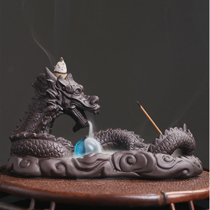 Dekoracja kadzielnicy chroniąca kwiaty Dragon Playing Ball