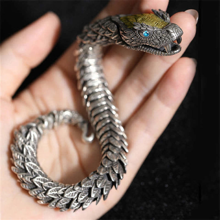 Buddha Stones Smok Wąż Amulet Ręcznie Robiony Łańcuch Ochronny Bransoletka