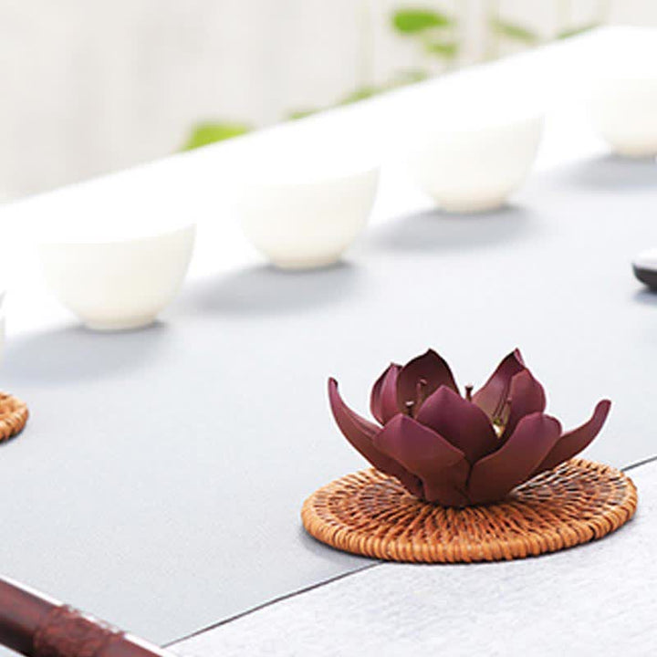 Buddha Stones Tybetański Lotos Pozytywny Pokój Kadzielnica Dekoracja