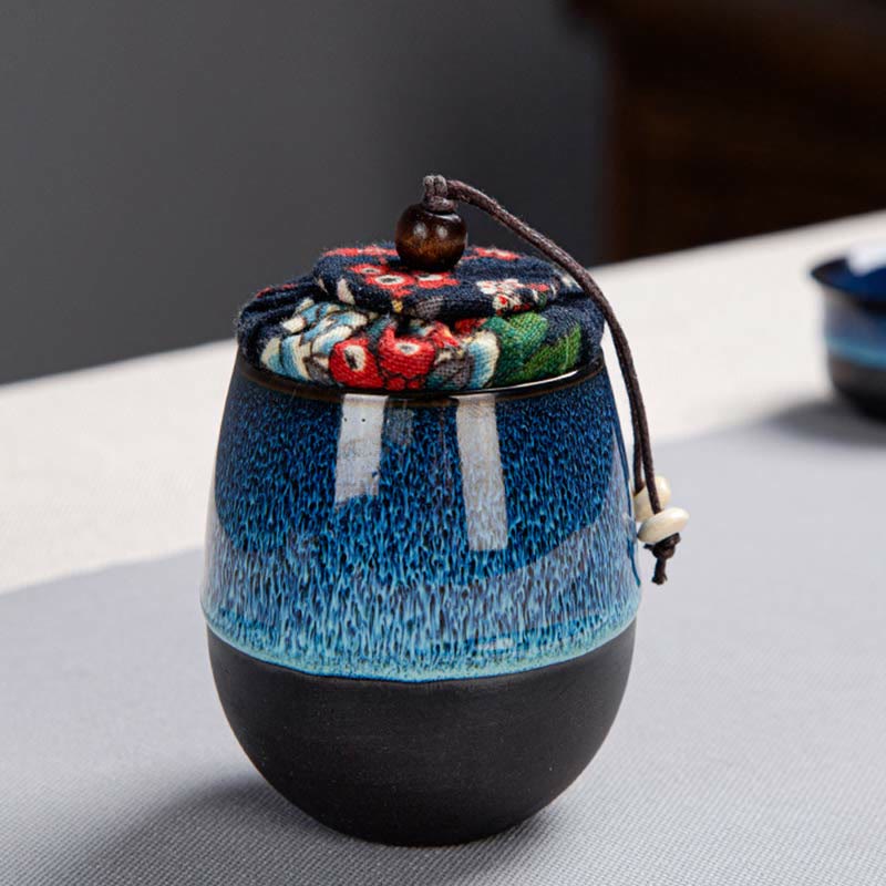 Buddha Stones Niebieski Gradient Kolor Chiński Gongfu Herbata Ceramiczny Czajnik Przenośny Prezent Torba Pudełko Zestaw - image 11