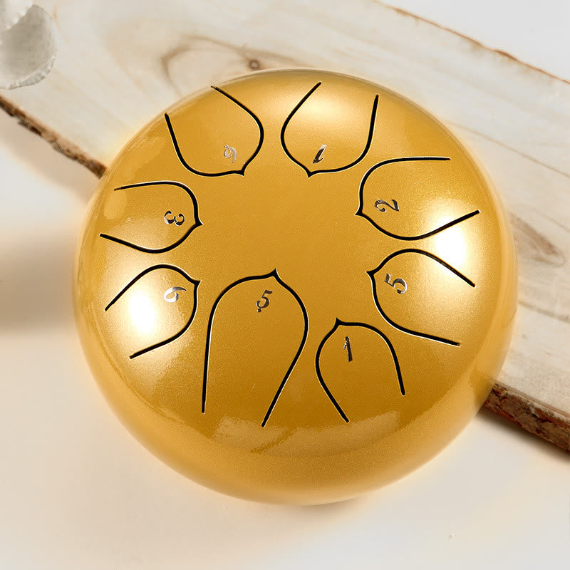 Buddha Stones językowy ze stali Dźwięk uzdrawiający Medytacja Wzór lotosu Zestaw perkusyjny 8 nut 6-calowy instrument perkusyjny