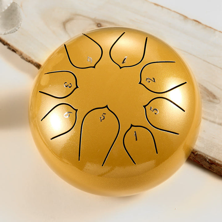 Buddha Stones językowy ze stali Dźwięk uzdrawiający Medytacja Wzór lotosu Zestaw perkusyjny 8 nut 6-calowy instrument perkusyjny