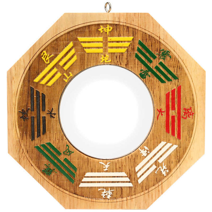 Feng Shui Bagua Mapa Peach Wood Równowaga Energii Lustro - image 7
