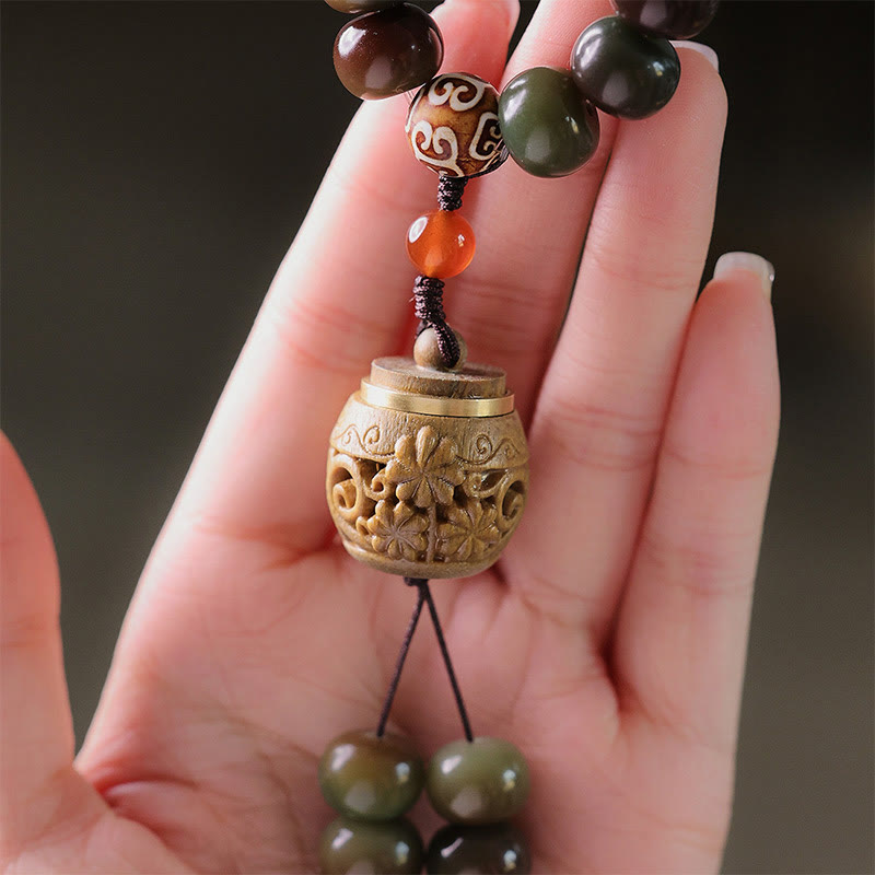 Buddha Stones 108 Mala Koraliki Dunhuang Kolor Bodhi Nasiona Dzi Koralik Trzymający Z dala Złe Duchy Bransoletka