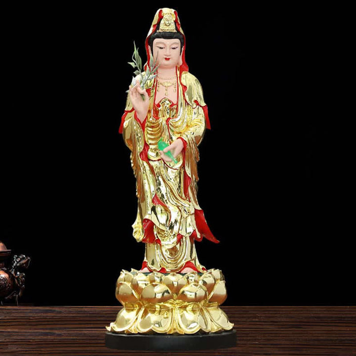 Chenrezig Bodhisattwa Awalokiteśwara Figurka Harmonia Żywica Dekoracja Domu - image 5