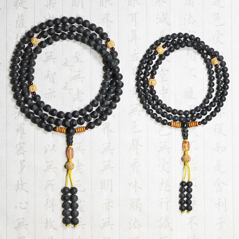 Buddha Stones Tybetańska Mala Cyprysik Bodhi Nasiona Czerwony Agat Bransoletka Lecznicza