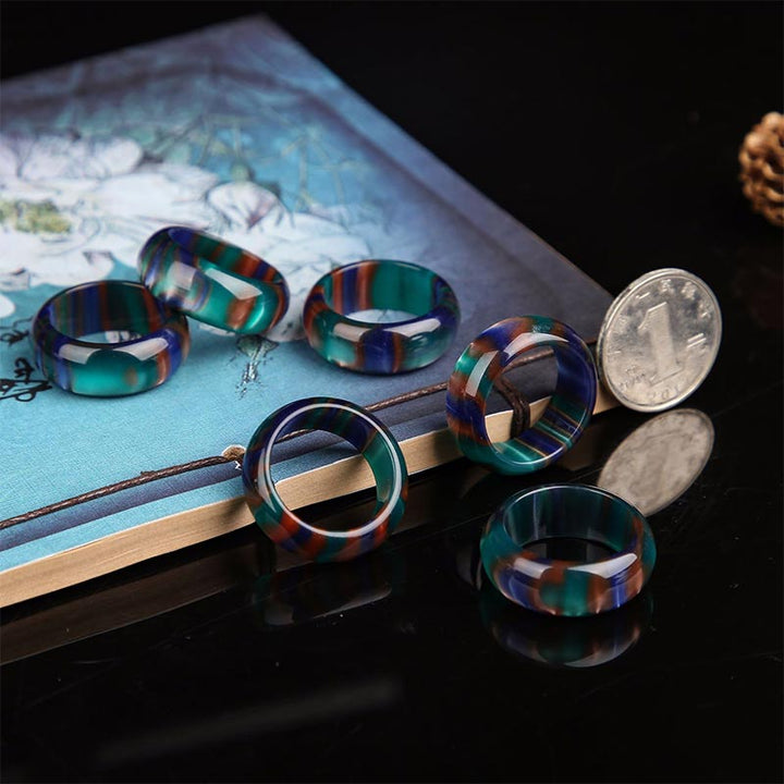 Buddha Stones Kolorowe Morskie Wierzby Mala Pozytywna Bransoletka Pierścień - image 2