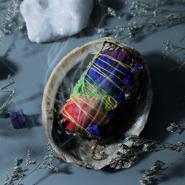 Buddha Stones Kolorowe Stokrotki Czerwone Róże Kwiaty Smudge Stick Do Domowego Oczyszczania Kadzidła Uzdrawiająca Medytacja Smudge Sticks Rytuały Zestaw