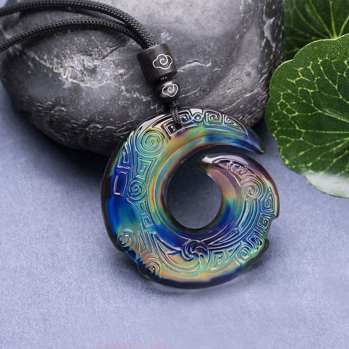 Zmieniający kolor szczęścia poprawia wzór naszyjnika Liuli Crystal Pendant