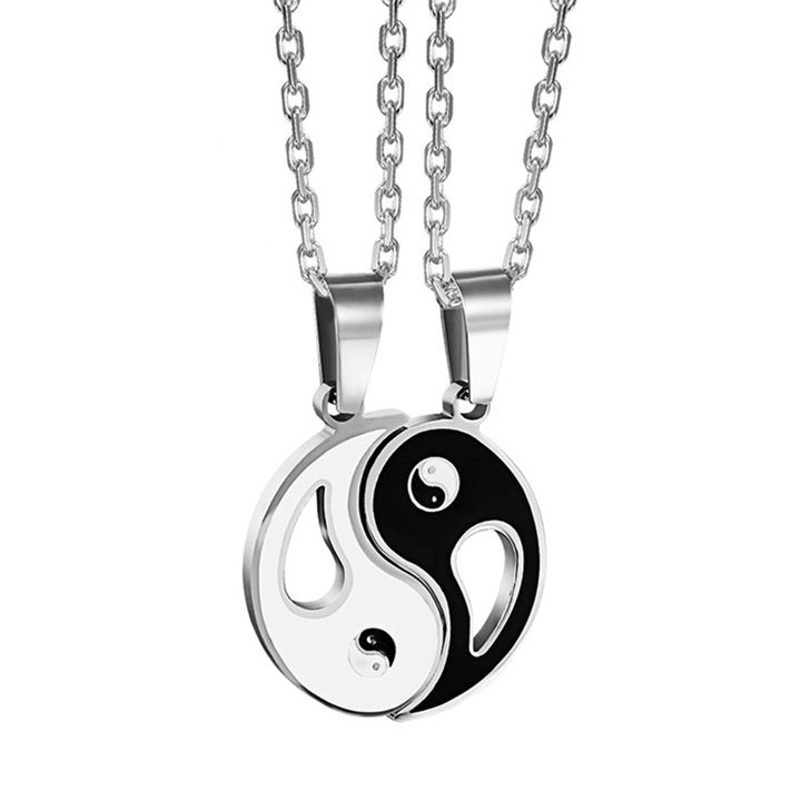 2szt Yin Yang Wisiorek Naszyjnik Para