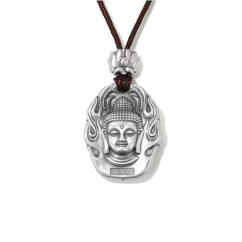 Buddha Stones Chiński Zodiak Natal Budda Om Mani Padme Hum Lotus Współczucie Naszyjnik Wisiorek - image 7