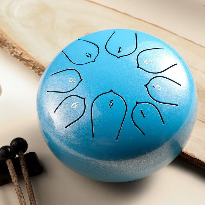 Buddha Stones językowy ze stali Dźwięk uzdrawiający Medytacja Wzór lotosu Zestaw perkusyjny 8 nut 6-calowy instrument perkusyjny