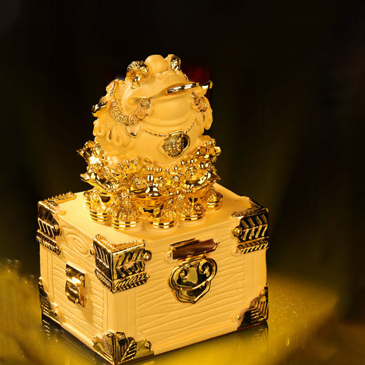 Buddha Stones Feng Shui Pieniądze Żaba Statua Szczęście Bogactwo Dekoracja - image 1