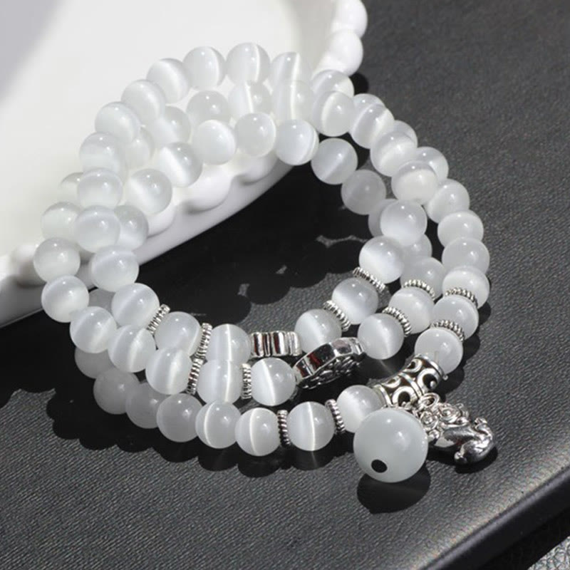 Bransoletka z potrójnym owinięciem w kocie oko PiXiu z Buddha Stones